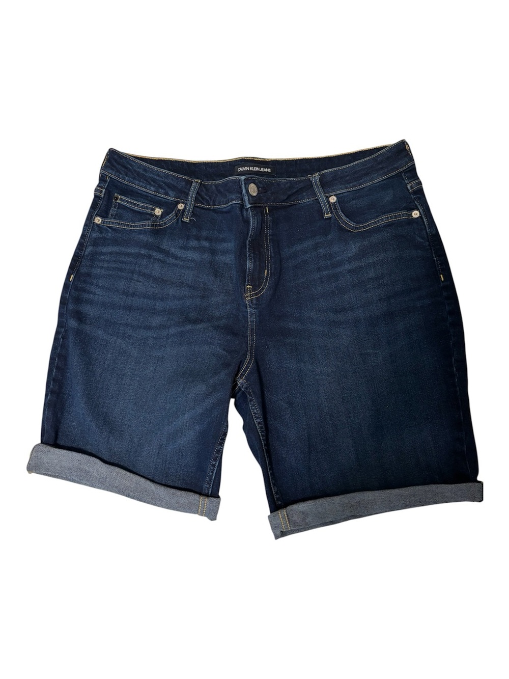 CALVIN KLEIN Cuffed Bermuda Jeans Shorts Size 16